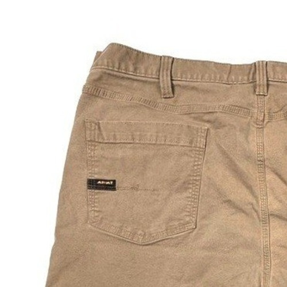 Ariat Rebar M4 Relaxed Mens Work Shorts Tan Brown Canvas Utility Size 42